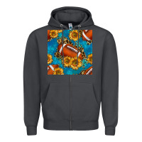 Smoke american football with leopard Zipper Hoodie - BundleAndBundleShop