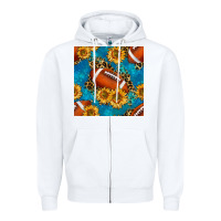 White american football with leopard Zipper Hoodie - BundleAndBundleShop
