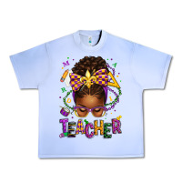 Grape Ice mardi gras teacher afro messy bun Urban Heavy Tee - texasbilliewilder