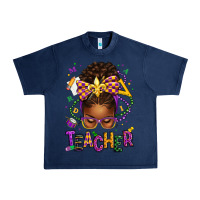 Navy mardi gras teacher afro messy bun Urban Heavy Tee - texasbilliewilder