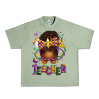 Oil Green mardi gras teacher afro messy bun Urban Heavy Tee - texasbilliewilder