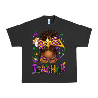 Pigment Black mardi gras teacher afro messy bun Urban Heavy Tee - texasbilliewilder