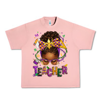 Salmon mardi gras teacher afro messy bun Urban Heavy Tee - texasbilliewilder