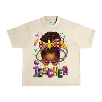 Sandshell mardi gras teacher afro messy bun Urban Heavy Tee - texasbilliewilder