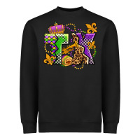 Black texas mardi gras olivia Heavyweight Sweatshirt - OliviaCreatesArt
