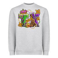 Heather Grey texas mardi gras olivia Heavyweight Sweatshirt - OliviaCreatesArt