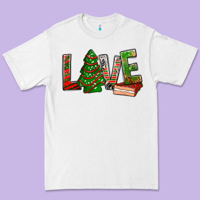 Love Christmas Tree Cake Premium Tee Designed By Nancycooperartshop