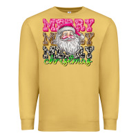 Antique Gold merry merry merry christmas Premium Sweatshirt - CowhideDigitalArt