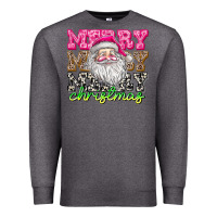 Charcoal Heather merry merry merry christmas Premium Sweatshirt - CowhideDigitalArt