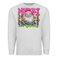 Dove Grey merry merry merry christmas Premium Sweatshirt - CowhideDigitalArt