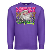 Purple merry merry merry christmas Premium Sweatshirt - CowhideDigitalArt