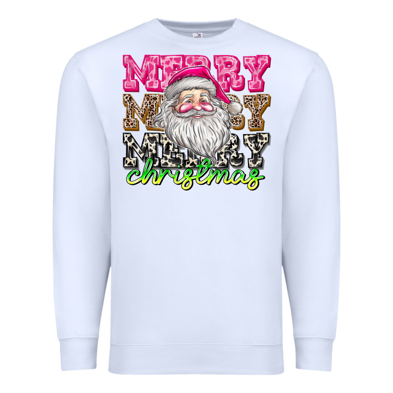 Merry Merry Merry Christmas Premium Sweatshirt by CowhideDigitalArt | Teevron