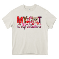 Cream my cat is my valentine Heavy Core Tee - NancyCooperArtShop