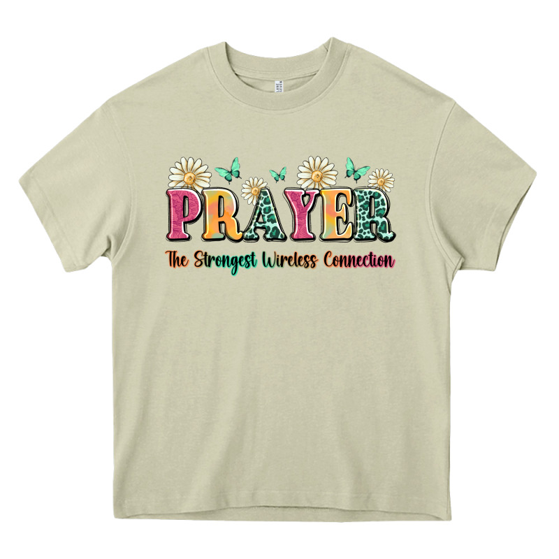 Prayer The Strongest Wireless Connection Heavy Core Tee by JahusDesignShop | Teevron