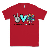 Red Peace Love Sunshine Classic Tee - Bettercallsaul