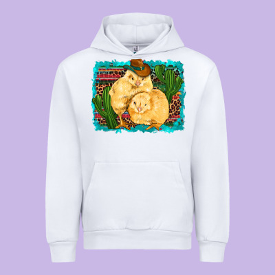 Western Cowboy Chicks Cactus Coop Animals  Leopard Serape Turquoise Urban Hoodie Designed By Artiststas