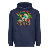 Navy Beautiful Crazy Summer Heavyweight Hoodie - CowhideDigitalArt