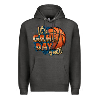Charcoal Heather it's game day y'all basketball Premium Hoodie - FaDigitalArtStudio