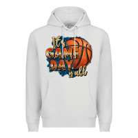 Dove Grey it's game day y'all basketball Premium Hoodie - FaDigitalArtStudio