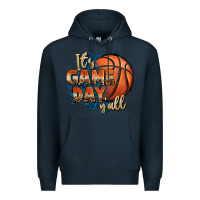 Navy it's game day y'all basketball Premium Hoodie - FaDigitalArtStudio