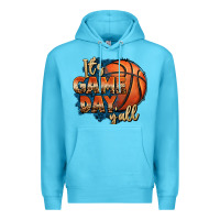 Ocean Blue it's game day y'all basketball Premium Hoodie - FaDigitalArtStudio