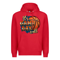 Red it's game day y'all basketball Premium Hoodie - FaDigitalArtStudio