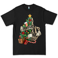 Black Festive af Christmas middle finger Premium Tee - NancyCooperArtShop