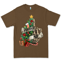 Cacao Festive af Christmas middle finger Premium Tee - NancyCooperArtShop