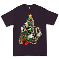 Plum Festive af Christmas middle finger Premium Tee - NancyCooperArtShop
