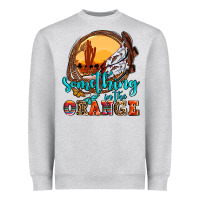 Heather Grey something in the orange olivia Heavyweight Sweatshirt - OliviaCreatesArt