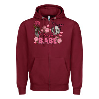 Burgundy Valentine Babe Valentine's Day Skull Zipper Hoodie - FaDigitalArtStudio