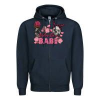 Navy Valentine Babe Valentine's Day Skull Zipper Hoodie - FaDigitalArtStudio