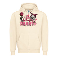 Sandshell Valentine Babe Valentine's Day Skull Zipper Hoodie - FaDigitalArtStudio