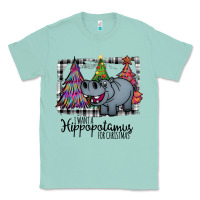 Seafoam I Want Hippopotamus For Christmas Classic Tee - Bettercallsaul