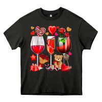 Asphalt valentines day wine glasses Heavy Core Tee - NancyCooperArtShop