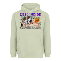 Matcha Dead Inside Caffeinated Heavyweight Hoodie - CowhideDigitalArt