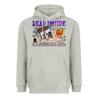 Moon Dust Dead Inside Caffeinated Heavyweight Hoodie - CowhideDigitalArt