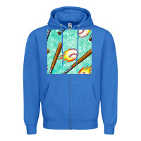 True Royal baseball bat with thunders seamless pattern Zipper Hoodie - BundleAndBundleShop