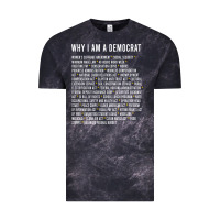Cloud Black Why I am a Democrat cool political outfit for democrats Long Sleeve Vintage Tee - lanVoArt