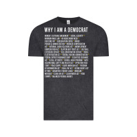 Vintage Black Why I am a Democrat cool political outfit for democrats Long Sleeve Vintage Tee - lanVoArt