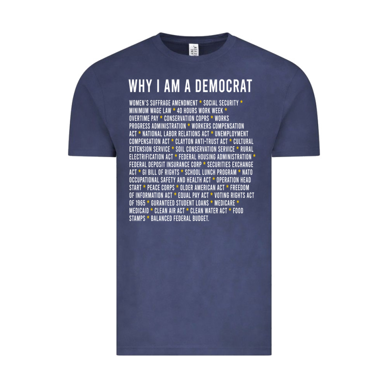 Why I Am A Democrat Cool Political Outfit For Democrats Long Sleeve Vintage Tee by lanVoArt | Teevron