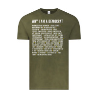 Vintage Olive Why I am a Democrat cool political outfit for democrats Long Sleeve Vintage Tee - lanVoArt