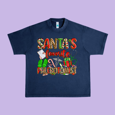 Santa's Favorite Phlebotomist Urban Heavy Tee Designed By Texasbilliewilder