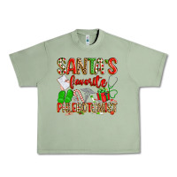 Oil Green Santa's Favorite Phlebotomist Urban Heavy Tee - texasbilliewilder