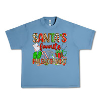 Pebble Blue Santa's Favorite Phlebotomist Urban Heavy Tee - texasbilliewilder