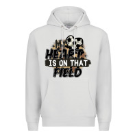 Dove Grey my heart is on that field soccer Premium Hoodie - FaDigitalArtStudio