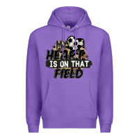Purple my heart is on that field soccer Premium Hoodie - FaDigitalArtStudio