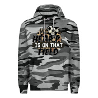 Slate Camo my heart is on that field soccer Premium Hoodie - FaDigitalArtStudio