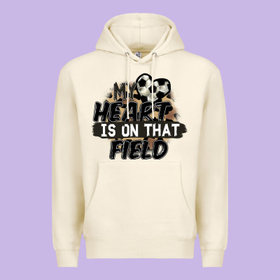 My Heart Is On That Field Soccer Premium Hoodie Designed By Fadigitalartstudio