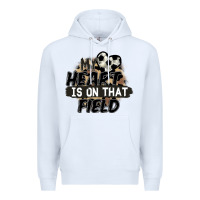 White my heart is on that field soccer Premium Hoodie - FaDigitalArtStudio